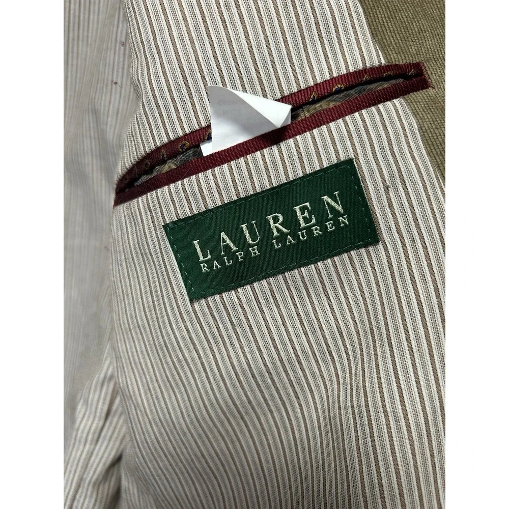 Lauren Ralph‎ Lauren Corduroy Blazer Men's 42R Brown 2 Button Nylon Stretch